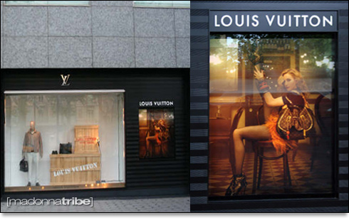 On the Louis Vuitton window in Helsinki - MadonnaTribe Decade